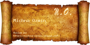 Michna Ozmin névjegykártya